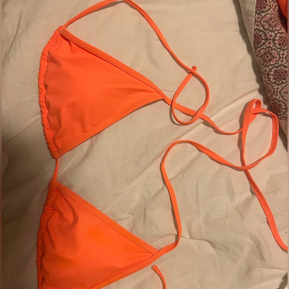 orange triangle bikini